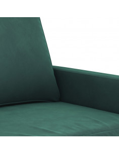 Set di Divani 3 pz con Cuscini Verde scuro in Velluto 2