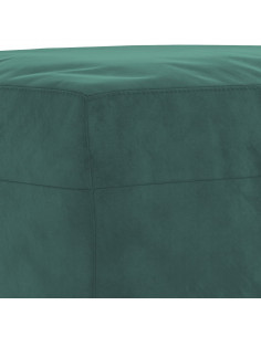 Set di Divani 3 pz con Cuscini Verde scuro in Velluto