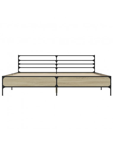 Giroletto Rovere Sonoma 180x200 cm in Legno Multistrato Metallo