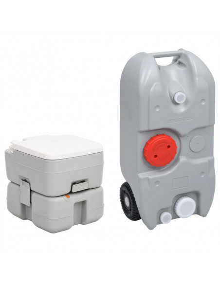 Set Toilette da Campeggio Portatile e Tanica d'Acqua