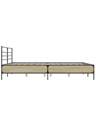 Giroletto Rovere Sonoma 180x200 cm in Legno Multistrato Metallo