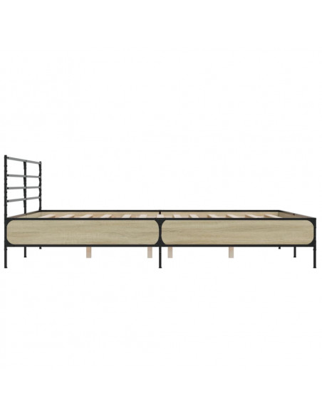 Giroletto Rovere Sonoma 180x200 cm in Legno Multistrato Metallo