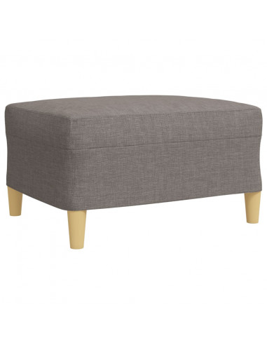 Set di Divani 3 pz con Poggiapiedi Tortora in Tessuto