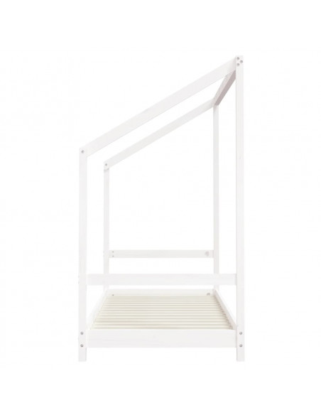 Giroletto per Bambini Bianco 80x200cm in Legno Massello di Pino