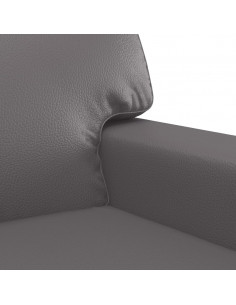 Set di Divani 3 pz Grigio in Similpelle 2