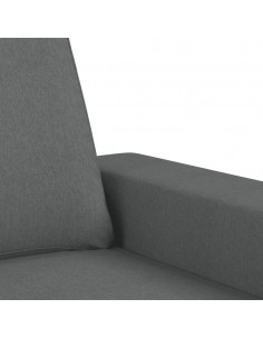 Set di Divani 3 pz Grigio Scuro in Tessuto 2