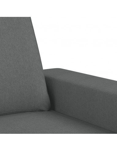 Set di Divani 3 pz Grigio Scuro in Tessuto