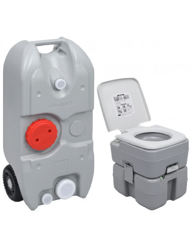 Set Toilette da Campeggio Portatile e Tanica d'Acqua