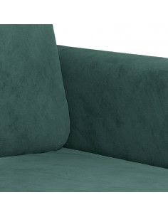 Set di Divani 3 pz Verde Scuro in Velluto 2
