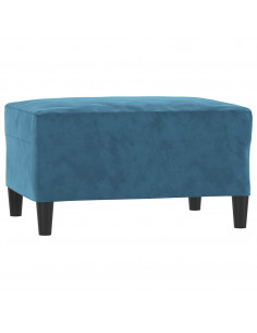 Set di Divani 4 pz con Cuscini Blu in Velluto 2