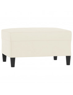 Set di Divani 4 pz con Cuscini Crema in Velluto 2