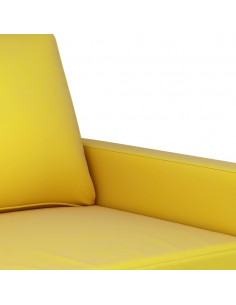 Set di Divani 4 pz con Cuscini Giallo in Velluto