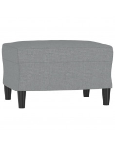 Set di Divani 4 pz con Cuscini Grigio Chiaro in Tessuto 2