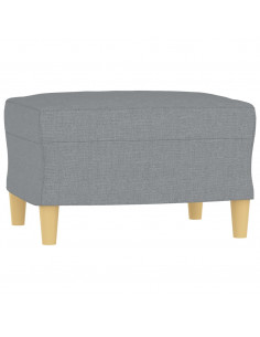 Set di Divani 4 pz con Cuscini Grigio Chiaro in Tessuto 2