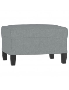 Set di Divani 4 pz con Cuscini Grigio Chiaro in Tessuto 2