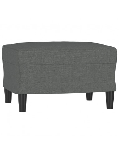 Set di Divani 4 pz con Cuscini Grigio Scuro in Tessuto