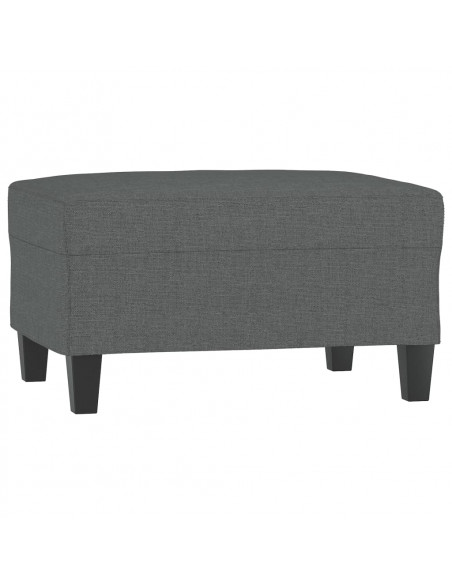 Set di Divani 4 pz con Cuscini Grigio Scuro in Tessuto