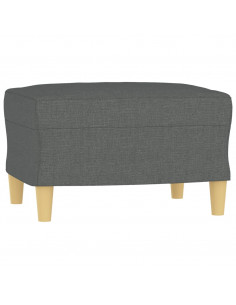 Set di Divani 4 pz con Cuscini Grigio Scuro in Tessuto