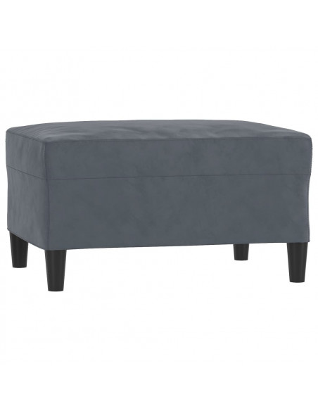 Set di Divani 4 pz con Cuscini Grigio Scuro in Velluto