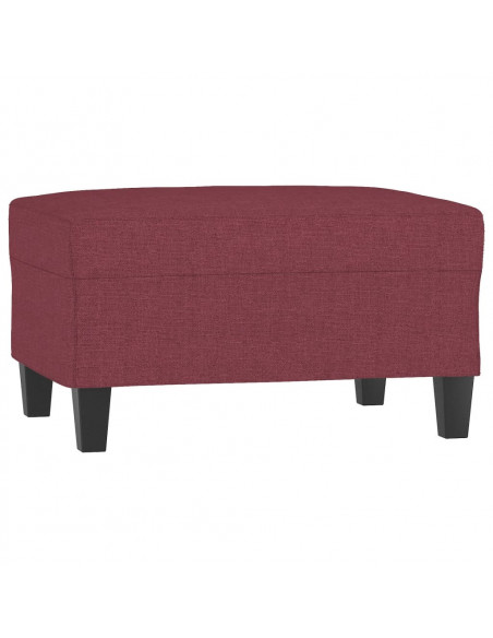 Set di Divani 4 pz con Cuscini Rosso Vino in Tessuto