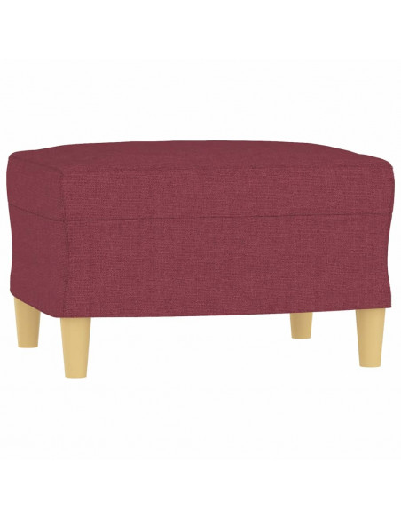 Set di Divani 4 pz con Cuscini Rosso Vino in Tessuto