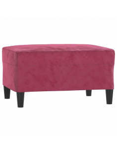 Set di Divani 4 pz con Cuscini Rosso Vino in Velluto 2