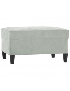 Set di Divani 4 pz Grigio Chiaro in Velluto