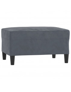 Set di Divani 4 pz Grigio Scuro in Velluto