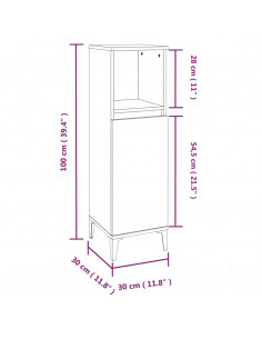 Set di Mobili da Bagno 3 pz Bianco in Legno Multistrato