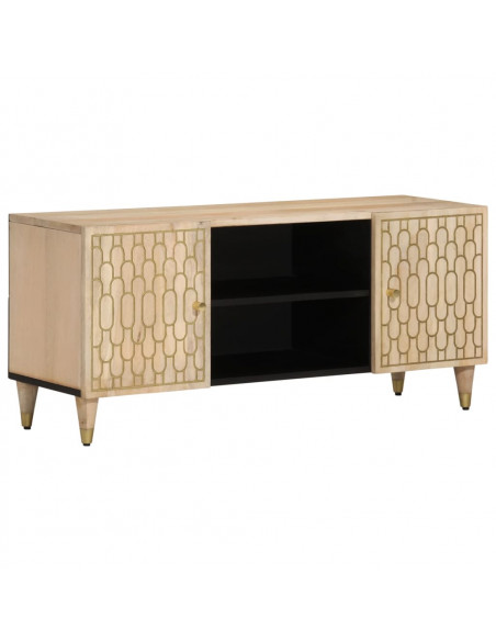 Mobile Porta TV 105x33x46cm in Legno Massello di Mango