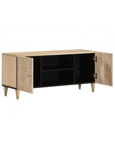 Mobile Porta TV 105x33x46cm in Legno Massello di Mango