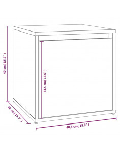 Set di Mobili da Corridoio Rovere Fumo in Legno Multistrato