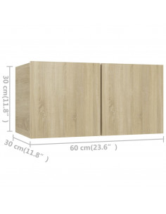 Set di Mobili Porta TV 10 pz Rovere Sonoma in Legno Multistrato 2