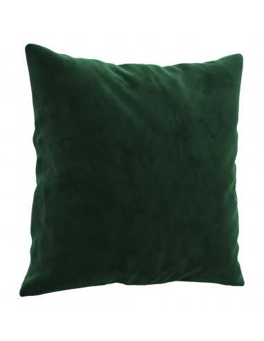 Cuscini Decorativi 2 pz Verde Scuro 40x40 cm in Velluto