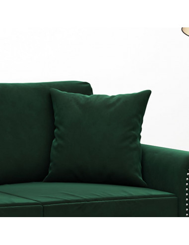 Cuscini Decorativi 2 pz Verde Scuro 40x40 cm in Velluto