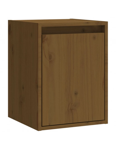 Pensili 2 pz Marrone Miele 30x30x40cm in Legno Massello di Pino