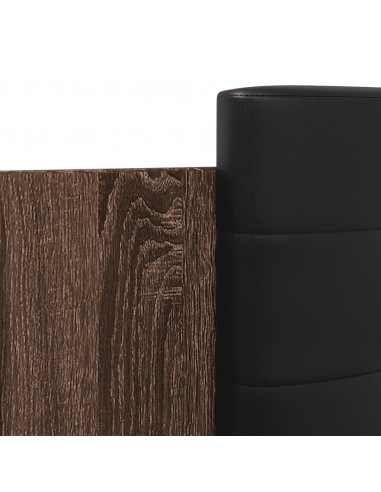 Giroletto con Testiera e LED Rovere Marrone 120x190 cm