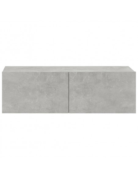 Set di Mobili Porta TV 3 pz Grigio Cemento in Legno Multistrato