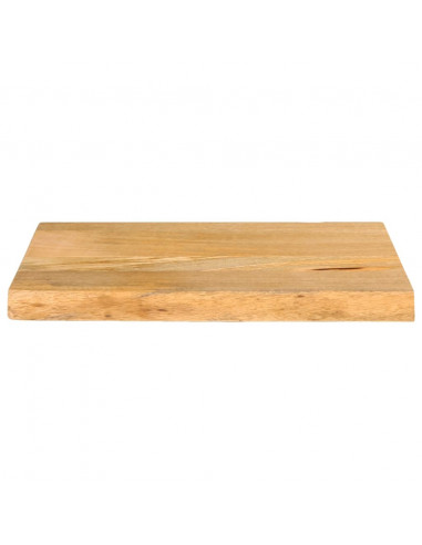 Piano Tavolo Bordi Vivi 50x30x3,8cm in Legno Massello di Mango