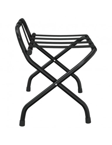 Portapacchi con Schienale Nero 56x39x52 cm