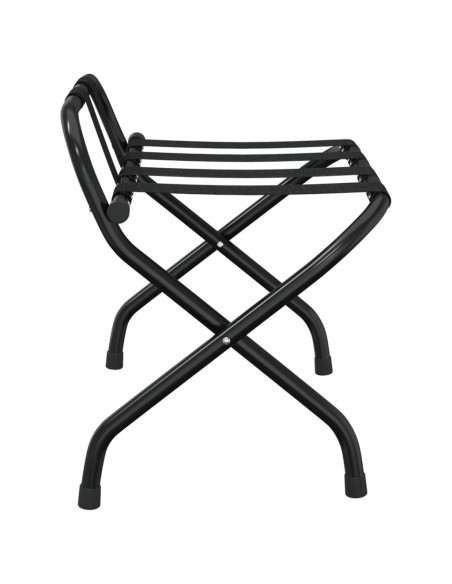 Portapacchi con Schienale Nero 56x39x52 cm