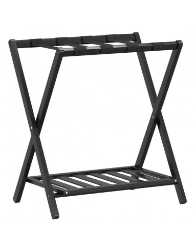 Portabagagli Nero 68x38x58 cm in Bambù