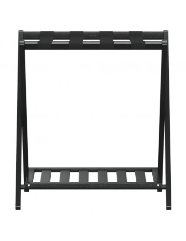 Portabagagli Nero 68x38x58 cm in Bambù