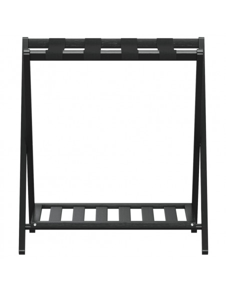 Portabagagli Nero 68x38x58 cm in Bambù