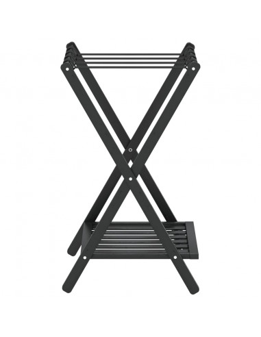 Portabagagli Nero 68x38x58 cm in Bambù