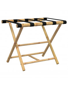 Portabagagli Pieghevole 62x42x50,5 cm in Bambù 2