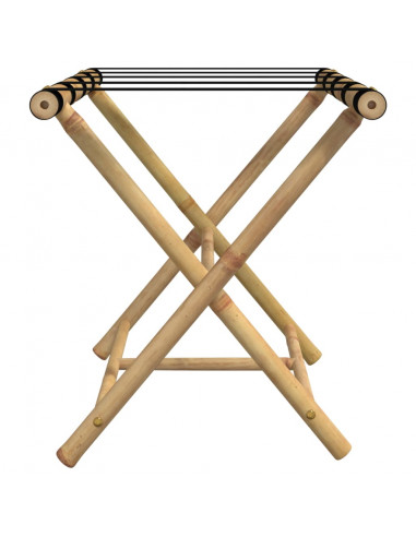 Portabagagli Pieghevole 62x42x50,5 cm in Bambù