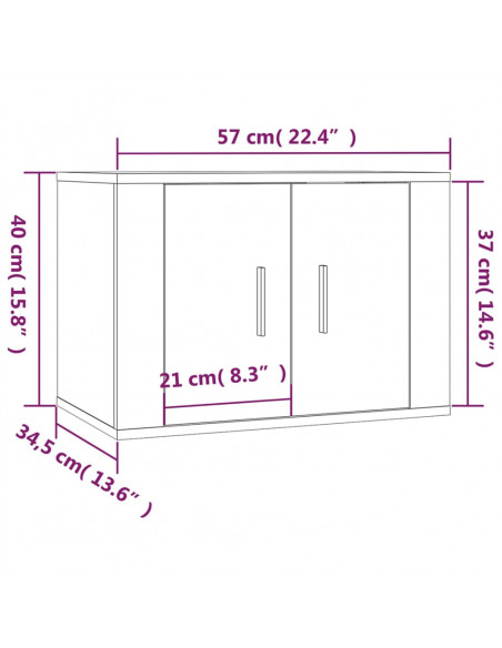 Set di Mobili Porta TV 4 pz Bianco in Legno Multistrato