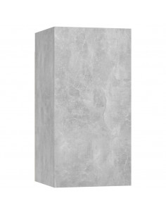 Set di Mobili Porta TV 4 pz Grigio Cemento in Legno Multistrato