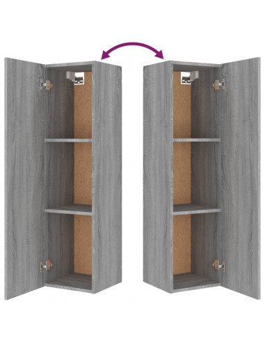 Set di Mobili Porta TV 4 pz Grigio Sonoma in Legno Multistrato